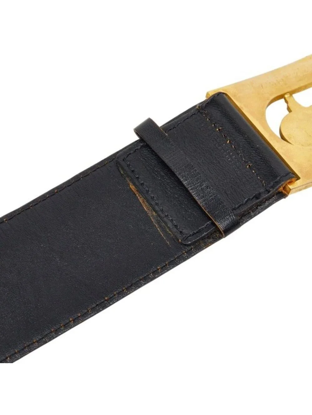 Celine Vintage Horse Carriage Belt 75 Black Leather - Picture 8 of 10